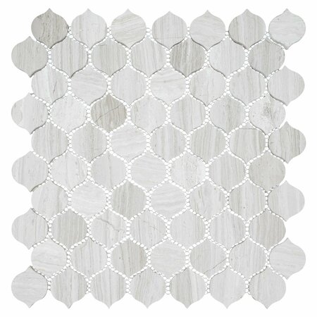 Andova Tiles ANDOVA TILES Dayberry 1.5" x 1.5" Marble Arabesque Wall & Floor Mosaic Tile ANDDAY141